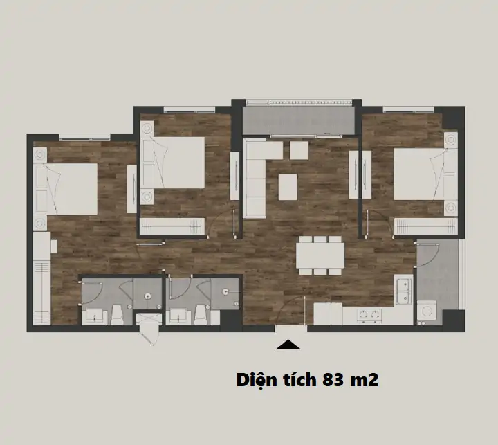 Căn hộ Mandala CT14 3